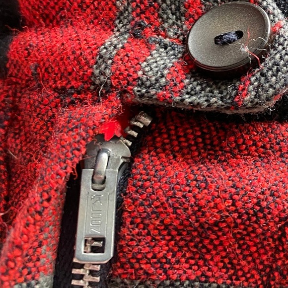 Vintage Wool Skirt Small Waist 26" Red Black Gray Pleated Academia 80s 90s - Picture 8 of 8